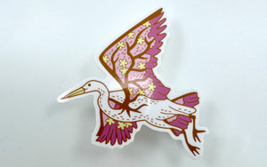 Heron/Crane Vinyl Sticker