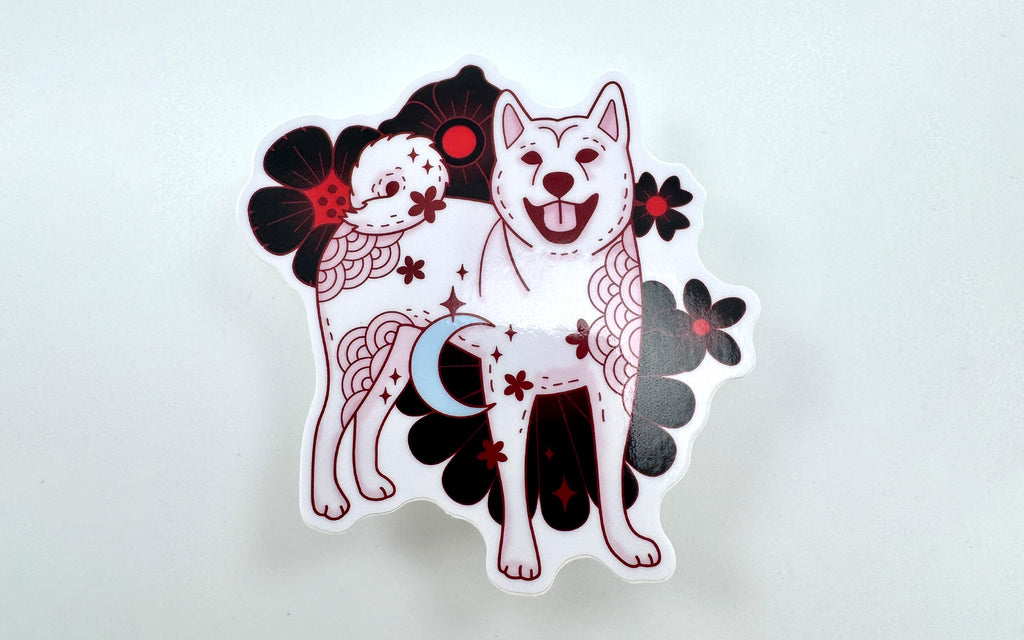 Lunar Dog Vinyl Sticker