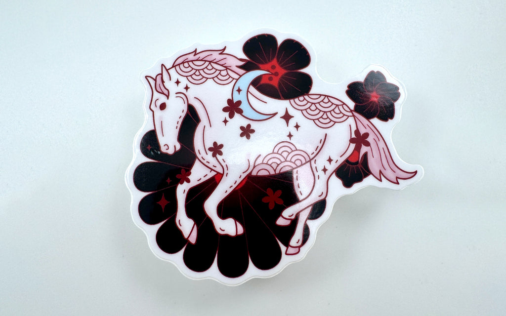 Lunar Horse Vinyl Sticker