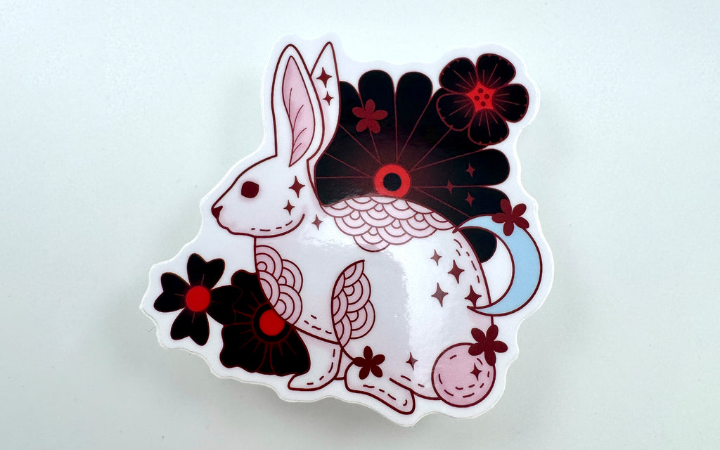 Lunar Rabbit Vinyl Sticker