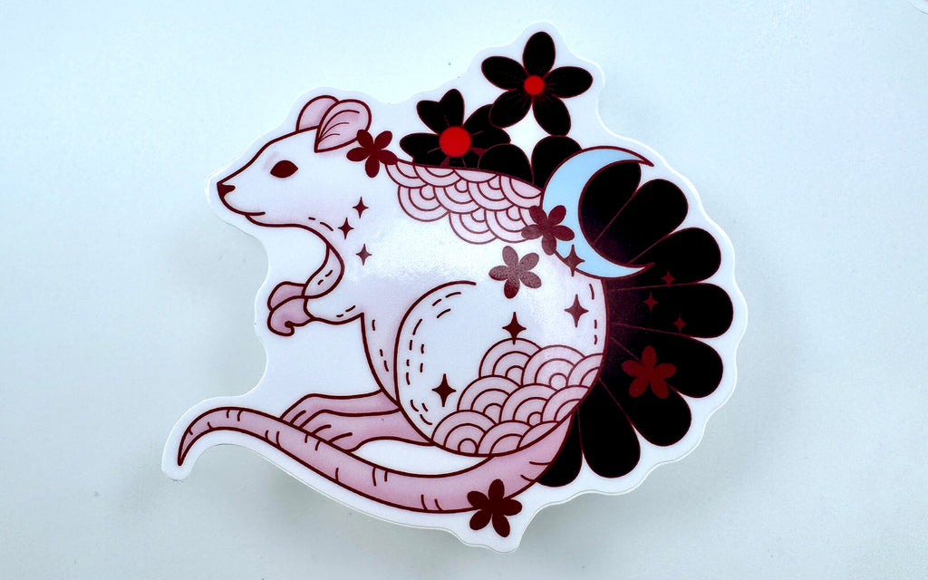 Lunar Rat Vinyl Sticker