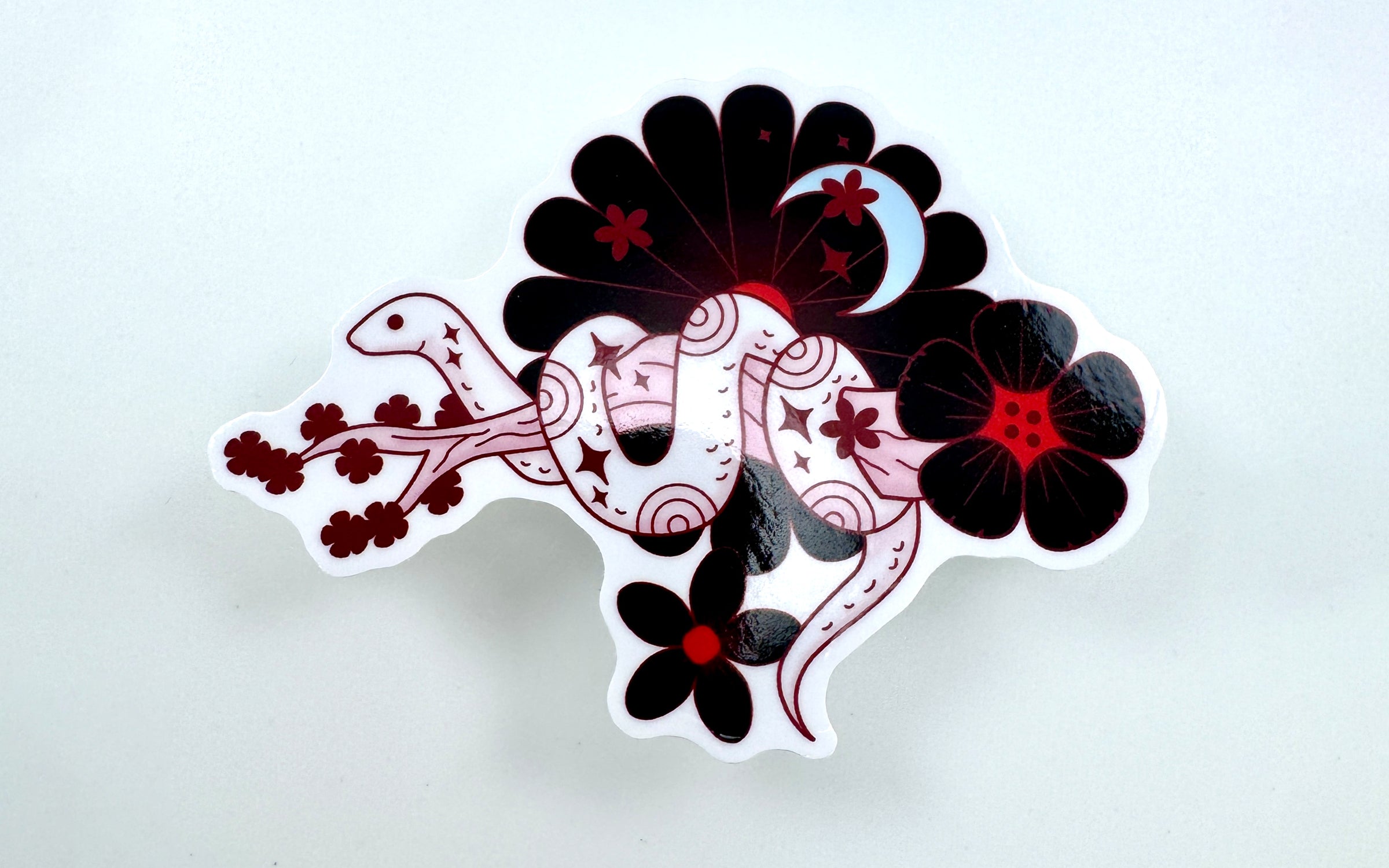 Lunar Snake Vinyl Sticker – Art of Priscilla Wilson