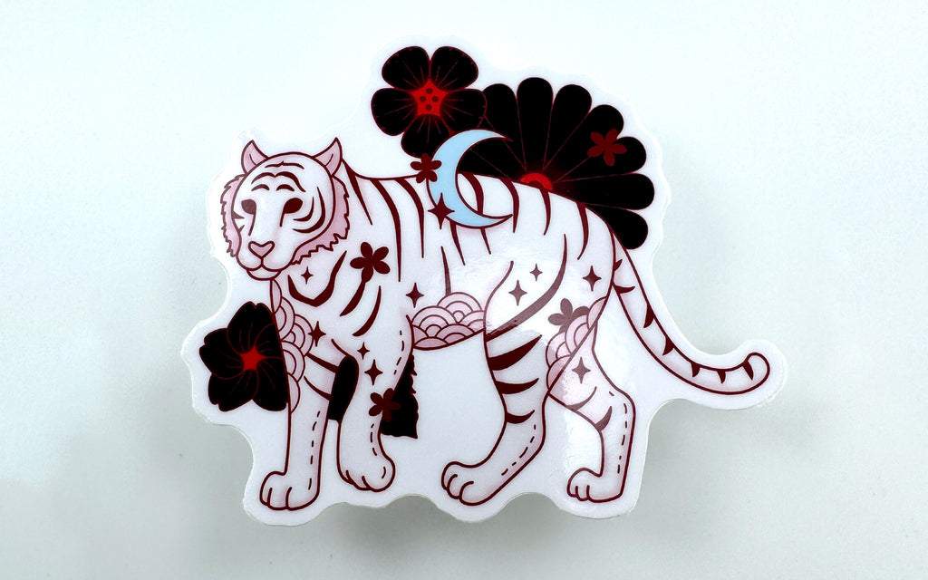 Lunar Tiger Vinyl Sticker