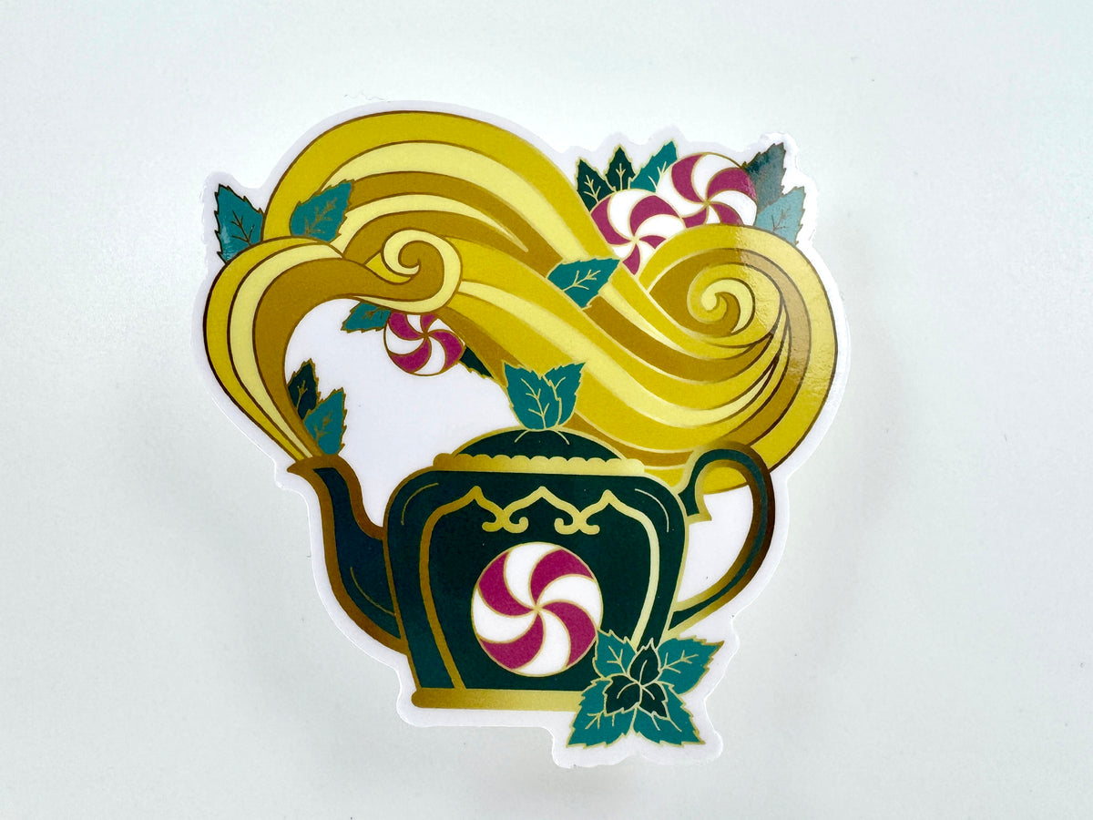 Peppermint Tea Vinyl Sticker – Art of Priscilla Wilson