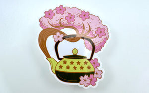 Sakura Tea Vinyl Sticker