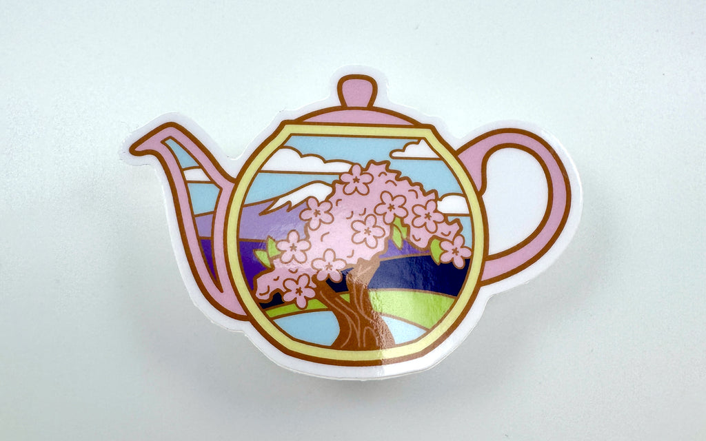 Scenic Teapot Vinyl Sticker