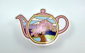 Scenic Teapot Vinyl Sticker