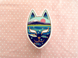 Kitsune Mask (Mountains) Sticker