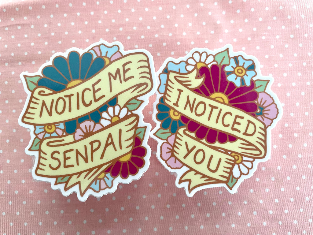Notice Me, Senpai (Set of 2) Stickers